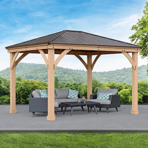 Yardistry Meridian 10 ft. x 12 ft. Premium Cedar Outdoor Patio .