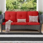 JOYSIDE 3-Seat Wicker Outdoor Patio Sofa Sectional Couch with .