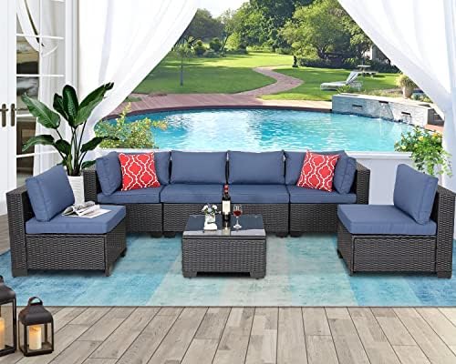 Amazon.com: Furnimy Patio Furniture Sets Outdoor Sectional PE .