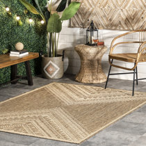 Union Rustic Alsie Southwestern Machine Woven / Power Loomed Beige .