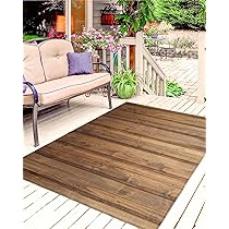 Amazon.com: Outdoor Patio Rugs Rustic Wood Grain Outdoor Area Rug .