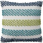 Mina Victory Outdoor Pillows Blue/Multicolor Modern and .