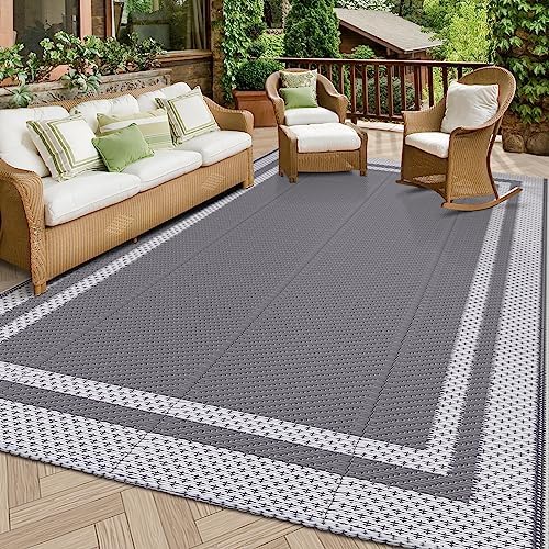 Amazon.com: HappyTrends Outdoor Rug Reversible Portable Plastic .