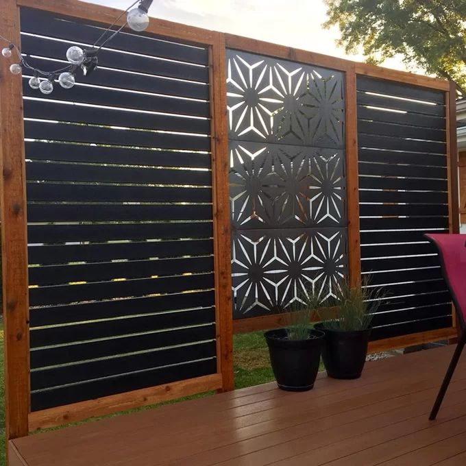 6.5 ft. H x 4 ft. W Screen Series Metal Privacy Screen | Privacy .