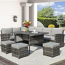 Amazon.com: U-MAX 7 Pieces Patio Furniture Set Outdoor Sectional .