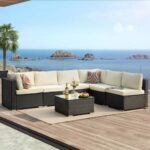 Cesicia 7 Pieces Wicker Outdoor Sectional Sofa Set 6-Person .