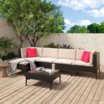Patiowell 6-Pieces Patio Furniture Set Wicker Outdoor Sectional .