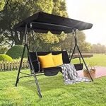 Amazon.com: 3-Seats Outdoor Patio Swing Chairs with Adjustable .