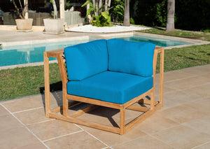 Teak Corner Chair | Subrella Cushion | Modular Patio Furniture .