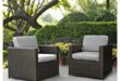 Palm Harbor 2pc Outdoor Wicker Seating Set With Cushions - Two .