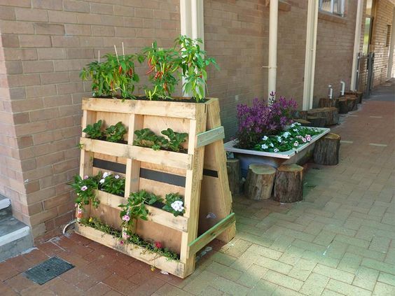 World's Best 111 Pallet Garden Ideas To Collect | Wood pallet .