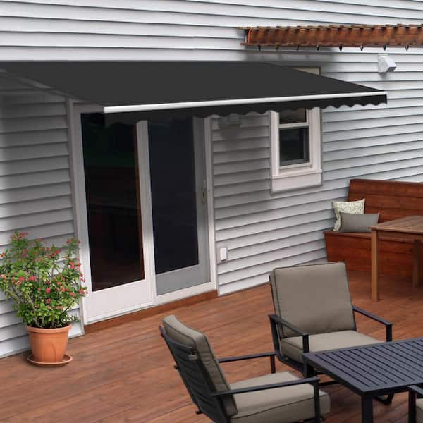 ALEKO 10 ft. Manual Patio Retractable Awning (96 in. Projection .