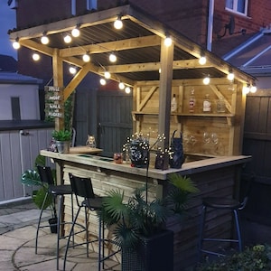 Garden Bar Outdoor Bar Treated Wood Tiki Bar DIY Kit - Et