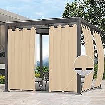 Amazon.com: Easy-Going Outdoor Curtains Waterproof Windproof .