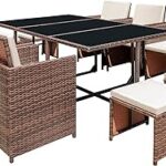 Amazon.com: Homall 11 Pieces Patio Dining Sets Outdoor Furniture .