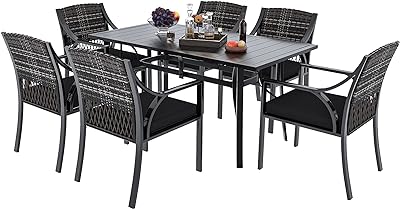 Amazon.com: Homall 7 Pieces Patio Dining Set Outdoor Furniture .