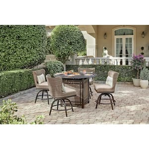 Home Decorators Collection Hazelhurst 5-Piece Brown Wicker Outdoor .