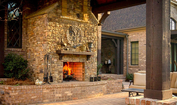 Outdoor Fireplaces Charlotte | Fireplace Design | Coogans Design Bui