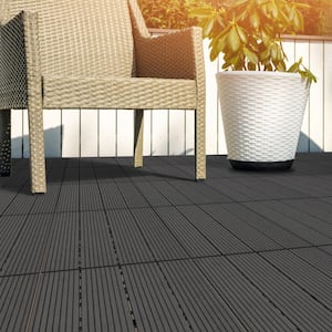 Pure Garden 1 ft. W x 1 ft. L 6 Patio Tiles Wood/Polypropylene .