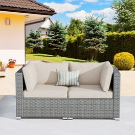 Better Homes & Gardens River Oaks Outdoor Sofa & 2 Nesting Tables .