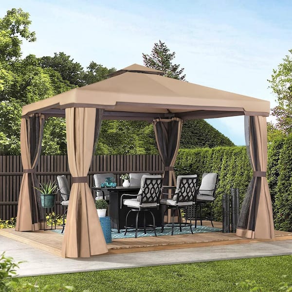 Suncrown 10 ft. x 10 ft. Outdoor Patio Gazebo F12B641 - The Home Dep