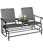 Amazon.com: S AFSTAR Patio Glider Bench, 2-Person Outdoor Glider .