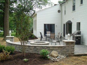 Backyard Makeover; Patio, Fire Pit, Decorative Wall Seating And .