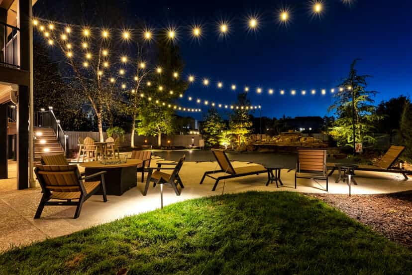 Outdoor lighting extends and expands your view and livable square .