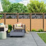 Vinyl Privacy Fence with Decorative Screen Panel K