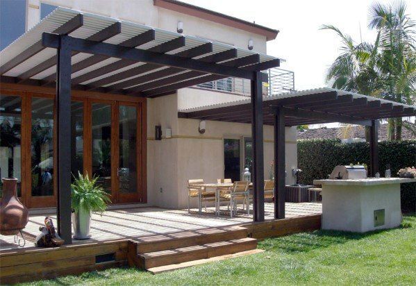 Top 60 Patio Roof Ideas - Covered Shelter Designs | Backyard patio .