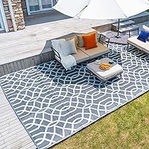 Amazon.com: wikiwiki Reversible Rugs Mats, 9x12ft Waterproof .