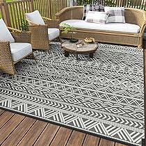 Amazon.com: MontVoo-Outdoor Rug Carpet Waterproof 5x8 ft .