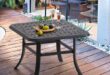 Alcott Hill® Cast Aluminum Patio Side Table Outdoor Square Anti .