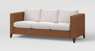 Brookfield Steel Wicker Patio Sofa - Light Brown - Threshold™ : Targ