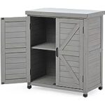 Amazon.com: Outdoor Storage Cabinet & Potting Bench Table with .