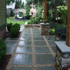 gravel between paving slabs - Google Search | Gravel garden .