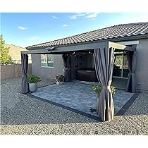 Amazon.com: 12'×16' Louvered Pergola Outdoor Aluminium Pergola .