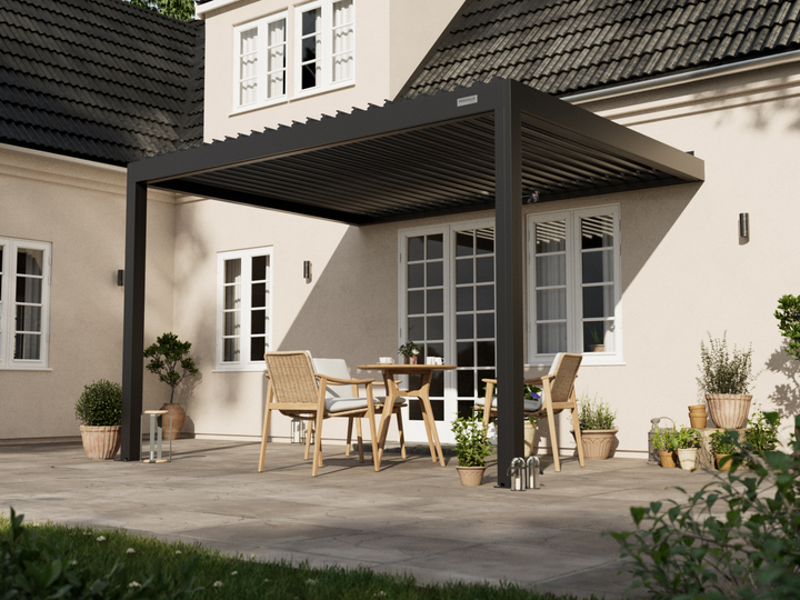 PERGOLUX Pergola - Aluminium pergola with roof & sides – PERGOLUX L