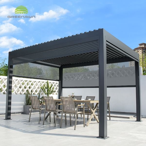 Outdoor Modern Aluminium Pergola Bioclimatica 3x3m 3x4m 3x5m 4x4m .