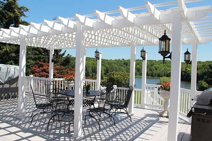 Pergolas with Lights | Lighting Design for Vinyl Pergola Kit .