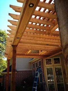 Pergola with recessed lighting - by Redgate Construction | Houzz .