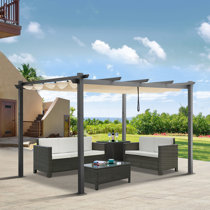 Peak Home Furnishings 13 Ft. W X 10 Ft. D Aluminum Pergola with .