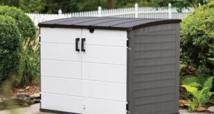Suncast The Stow-Away Horizontal Plastic Storage Shed BMS4780D .