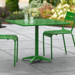 Lancaster Table & Seating 36" x 36" Green Powder-Coated Aluminum .