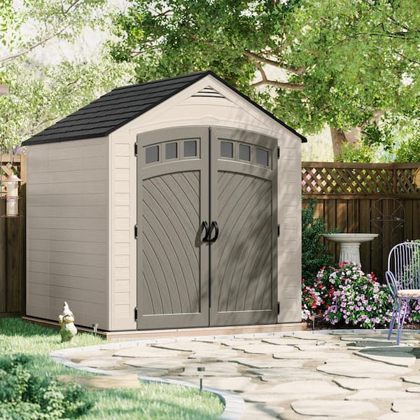 Suncast Vista 7 ft. W x 7 ft. D Plastic Shed (50 sq. ft.) BMS7705 .