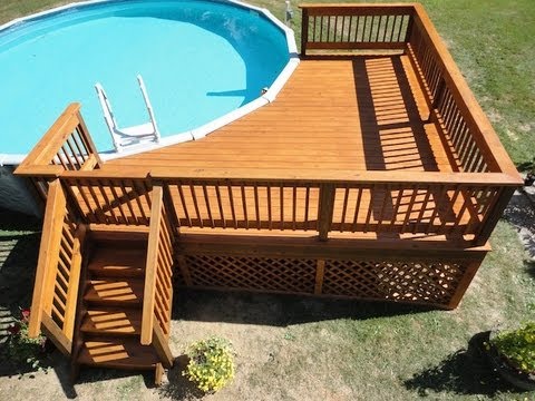 How to Build a Deck around a Pool - YouTu