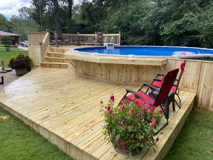 Above-Ground Pool Deck Ideas | The Above Ground Pool Builder .