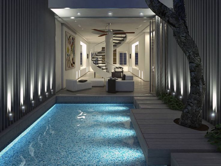 10 Minimalist Swimming Pool Designs for Small Terraced Houses .