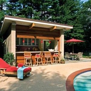 pool house plans with bar - Google Search | Pool house designs .