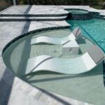 Luxury Polished Concrete Pool Lounge Chair. the Curve II is a .